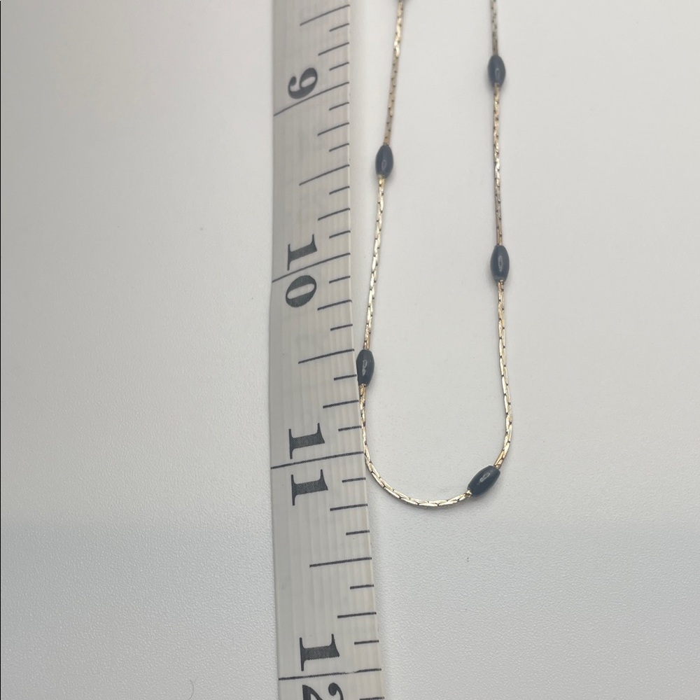 Elegant Silver Necklace with Black Accents - Picture 4 of 4